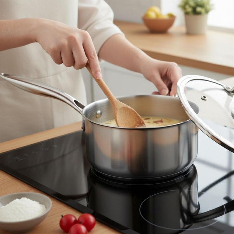 Prestige قدر Prestige Infinity ثلاثي الطبقات من الفولاذ المقاوم للصدأ 18 سم مع غطاء - Image 5